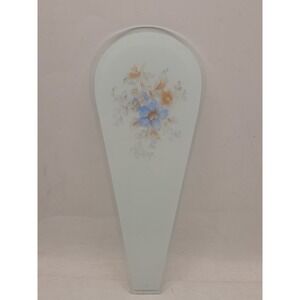 Vintage Touch Lamp Glass Panel Replacement Blue Flower Floral Mid Century Modern